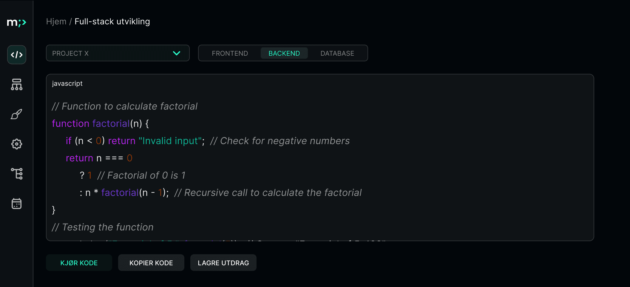 Full Stack Development background
